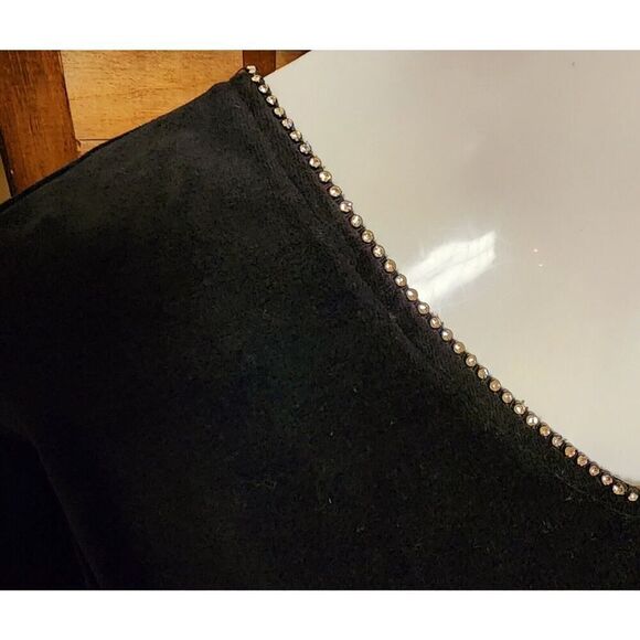 Hot Cotton Marc Ware Women Black Size 1X Velvet Velour Relaxed Outfit Top Pants - Picture 3 of 6